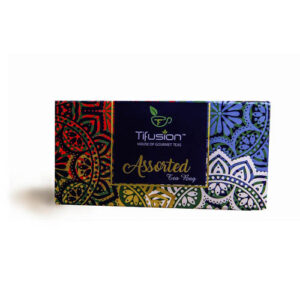 Assorted Tea Bags Cardboard Box 20 Tb - Eco Friendly Cardboard Box With 20 Pyramid Shaped Tea Bags