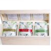 "Chaste'' 18 Tb - Solid Pinewood 3 Compartment Box With 18 Single Chamber / Pyramid Tea Bags - Thumbnail Image 1