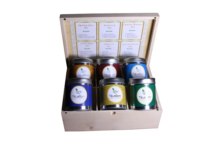 "Chaste" 6 Cd - Solid Pinewood 6 Compartment Box With 6 Pcs Imported Best Quality Caddies - Image 2