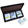 “Royal Touche” 18 Tb - Luxurious Matte Finished Solid Wood Elegant Chocolate Brown 3 Compartment Box With 18 Pyramid Shaped Tea Bags - Thumbnail Image 1