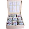 "Chaste" 90 Tb - Solid Pinewood 9 Compartment Box With 90 Single Chamber / Pyramid Tea Bags - Thumbnail Image 2