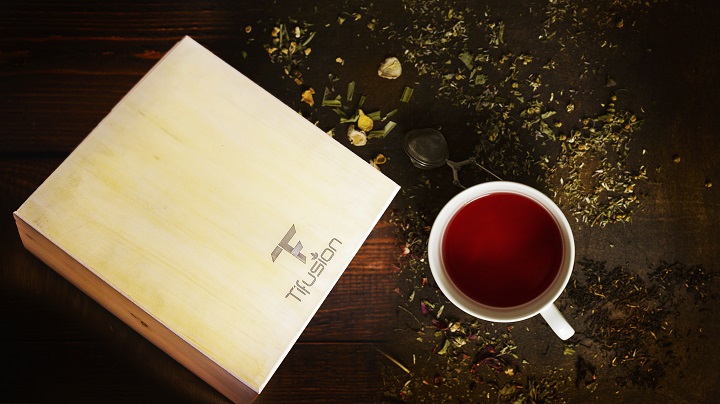 "Chaste" 90 Tb - Solid Pinewood 9 Compartment Box With 90 Single Chamber / Pyramid Tea Bags - Image 3