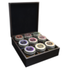 "Royal Touche" 9 CD - Luxurious Matte Finished Solid Wood Elegant Chocolate Brown 9 Compartment Box With 9 Pcs Imported Best Quality Caddies - Thumbnail Image 2
