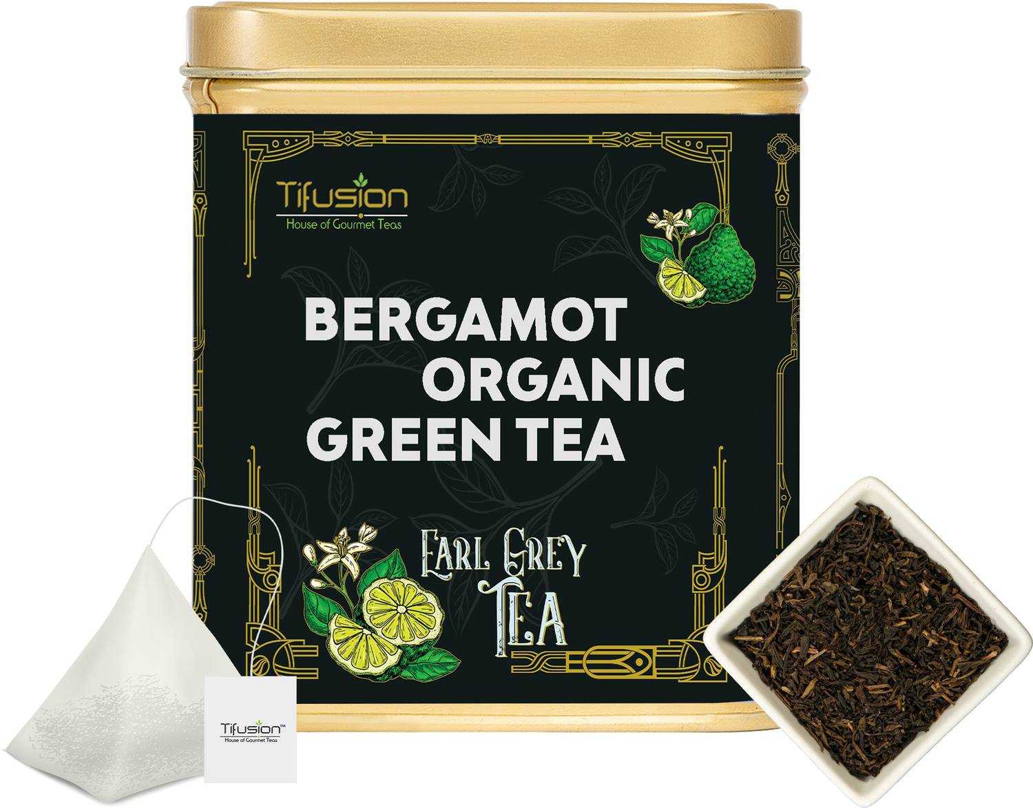 Tifusion Natural Bergamot Black Whole Leaf Tea with Vitamin C Earl Grey Black Tea Stress Buster Whole Leaf Black Tea - Image 1