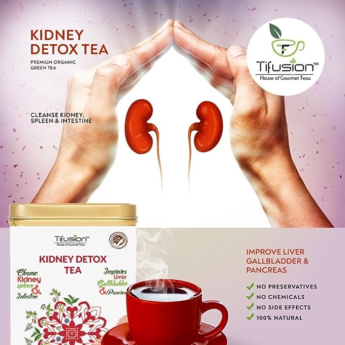 Tifusion Kidney Detox Tea with Dandelion Root & Amp, Chicory, Kalmegh, Green Tea ,Tulsi | Detox , Improves Digestive Health | Anti Inflammatory and Anti Oxidant Rich Herbal Tea - Image 7