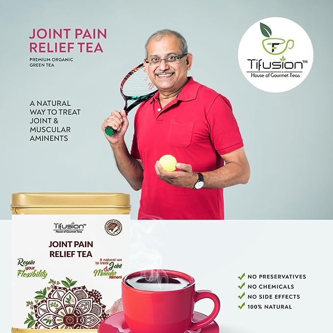 Tifusion Joint Pain Relief Tea with Boswellia, Punarnava, Moringa, Ashwagandha, Giloy | Joint Support Herbal Tea to Reduce Stiffness & Inflammation - Image 5