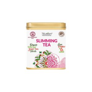 Tifusion Slimming Healthy Green Tea for with Garcinia, Cinnamon, Ginger, Ashwagandha, Tulsi | Natural Herbal Whole Loose Leaf With Herbs