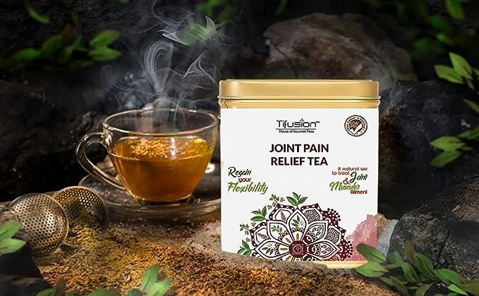 Tifusion Joint Pain Relief Tea with Boswellia, Punarnava, Moringa, Ashwagandha, Giloy | Joint Support Herbal Tea to Reduce Stiffness & Inflammation - Image 3