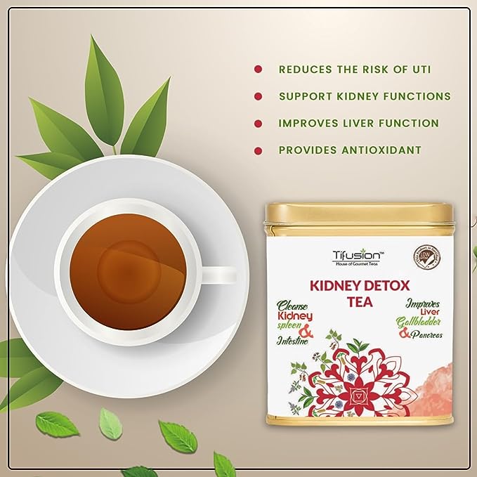 Tifusion Kidney Detox Tea with Dandelion Root & Amp, Chicory, Kalmegh, Green Tea ,Tulsi | Detox , Improves Digestive Health | Anti Inflammatory and Anti Oxidant Rich Herbal Tea - Image 4