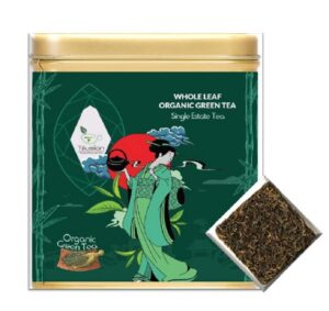 Tifusion Organic Green Tea For Healthy hair Glowing Skin & Relaxation | 100% Natural Whole Loose Leaves Herbal Tea Rich in Anti Oxidants | For Weight Loss| Immunity Booster
