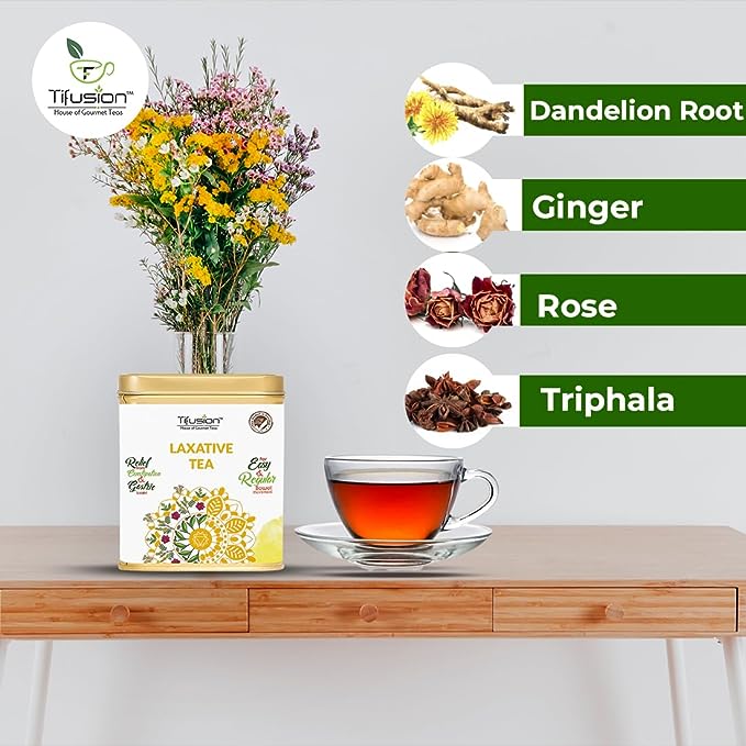 Tifusion Laxative Tea anti constipation Digestive Tea with Dandelion Senna Triphala Aloe Clove | Natural Whole Loose leaves Tea - Image 4