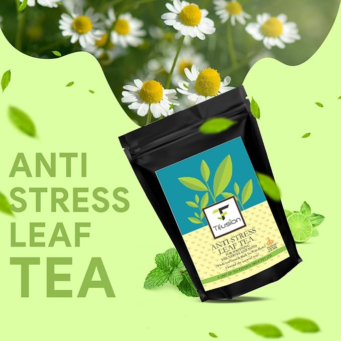 Tifusion Anti Stress Tea with Lemongrass, Valerian Roots & Chamomile Natural & Whole Loose Leaf Tea for Stress Relief Anxiety & Depression - Image 24