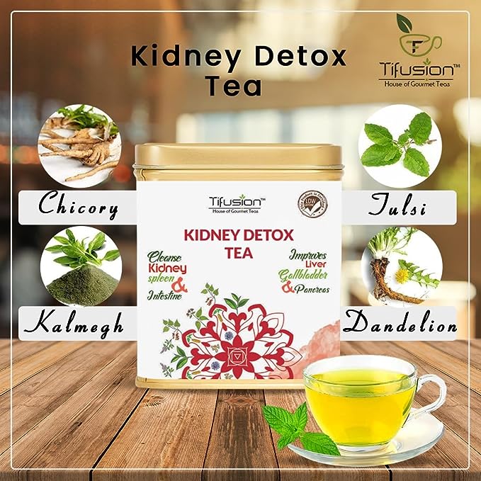 Tifusion Kidney Detox Tea with Dandelion Root & Amp, Chicory, Kalmegh, Green Tea ,Tulsi | Detox , Improves Digestive Health | Anti Inflammatory and Anti Oxidant Rich Herbal Tea - Image 17