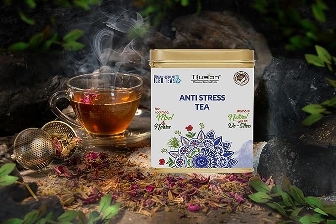 Tifusion Anti Stress Tea with Lemongrass, Valerian Roots & Chamomile Natural & Whole Loose Leaf Tea for Stress Relief Anxiety & Depression - Image 8