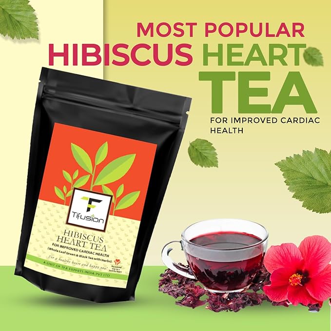 Tifusion Good Heart and Cholesterol Tea with Arjun Bark, Hawthorne, Hibiscus, Ashwagandha & Rooibos for Healthy Heart and Helps in Improving Immune System - Image 17