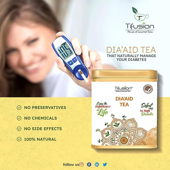 Tifusion Anti Diabetes Tea with Gymnemma Syluestre, Vijaysar, Jamun Seeds, Giloy, Paneer Dodi for Redulating Blood Sugar Levels, Support Diabetes Balance Tea - Image 3