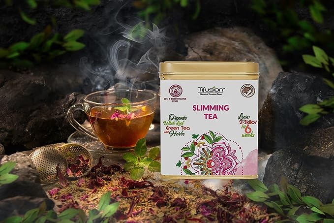 Tifusion Slimming Healthy Green Tea for with Garcinia, Cinnamon, Ginger, Ashwagandha, Tulsi | Natural Herbal Whole Loose Leaf With Herbs - Image 9