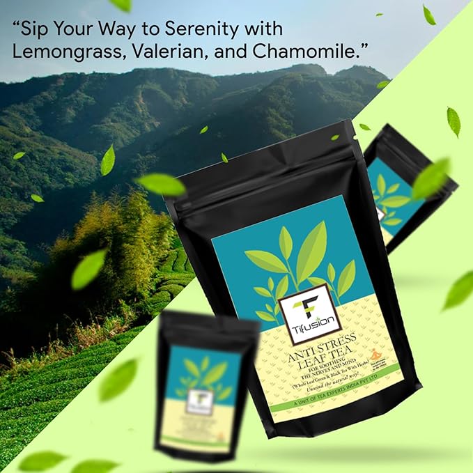 Tifusion Anti Stress Tea with Lemongrass, Valerian Roots & Chamomile Natural & Whole Loose Leaf Tea for Stress Relief Anxiety & Depression - Image 23
