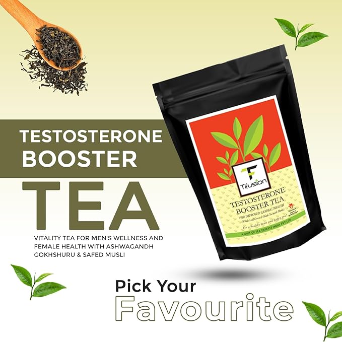 Tifusion Vitality Booster Tea For Men and Women Health With Gokhshuru, Ashwagandha, Safed Musli Natural Herbal Testosterone Booster Tea - Image 11