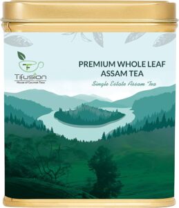 Tifusion Natural and Anti Oxidant Rich Assam Single Estate Garden Fresh Whole Leaf Orthodox Tea Refreshing Chai patti