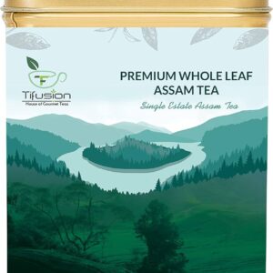 Tifusion Natural and Anti Oxidant Rich Assam Single Estate Garden Fresh Whole Leaf Orthodox Tea Refreshing Chai patti
