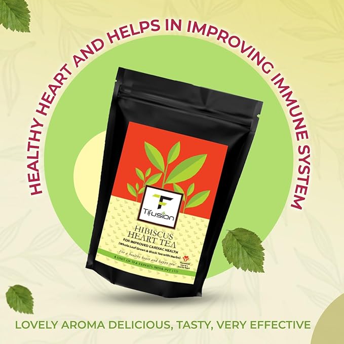 Tifusion Good Heart and Cholesterol Tea with Arjun Bark, Hawthorne, Hibiscus, Ashwagandha & Rooibos for Healthy Heart and Helps in Improving Immune System - Image 16
