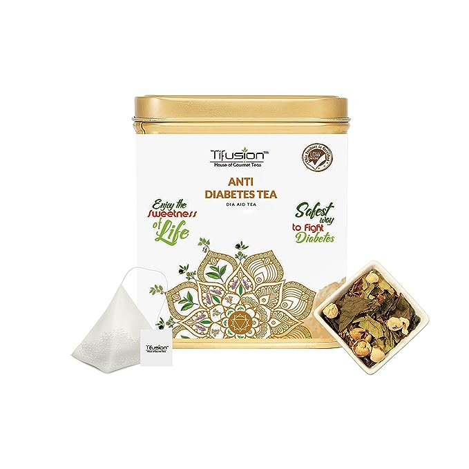 Tifusion Anti Diabetes Tea with Gymnemma Syluestre, Vijaysar, Jamun Seeds, Giloy, Paneer Dodi for Redulating Blood Sugar Levels, Support Diabetes Balance Tea - Image 11