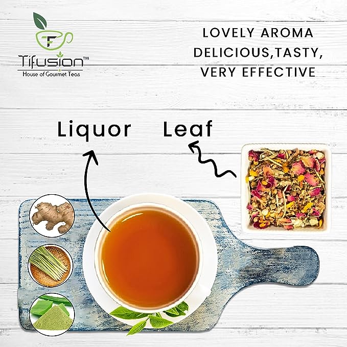 Tifusion Glowing Skin Detox Tea for Healthy Hair & Glowing Skin With Green Tea| Steep as Hot Skin Detox Tea or Iced Antioxidant Acne Herbal Cooler |For Antiageing Blemish Control Wrinkles Pimples - Image 15