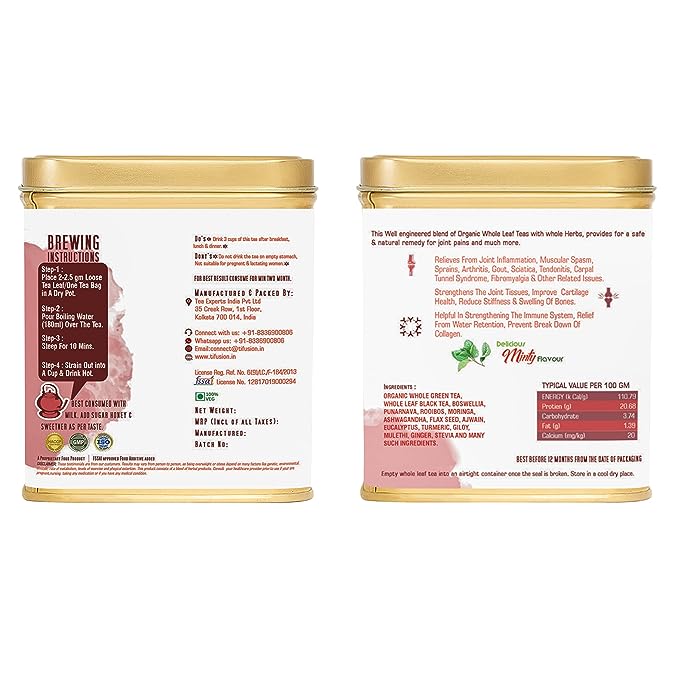 Tifusion Joint Pain Relief Tea with Boswellia, Punarnava, Moringa, Ashwagandha, Giloy | Joint Support Herbal Tea to Reduce Stiffness & Inflammation - Image 13