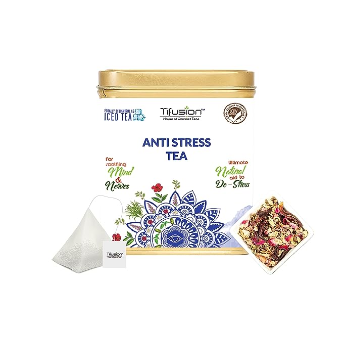 Tifusion Anti Stress Tea with Lemongrass, Valerian Roots & Chamomile Natural & Whole Loose Leaf Tea for Stress Relief Anxiety & Depression - Image 17
