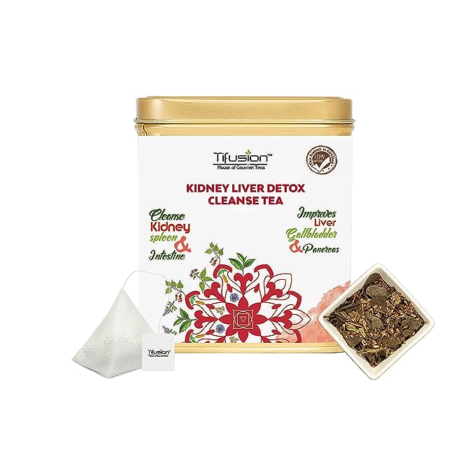 Tifusion Kidney Detox Tea with Dandelion Root & Amp, Chicory, Kalmegh, Green Tea ,Tulsi | Detox , Improves Digestive Health | Anti Inflammatory and Anti Oxidant Rich Herbal Tea - Image 15