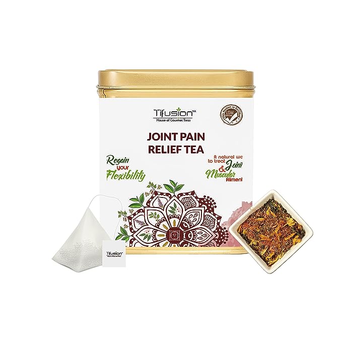 Tifusion Joint Pain Relief Tea with Boswellia, Punarnava, Moringa, Ashwagandha, Giloy | Joint Support Herbal Tea to Reduce Stiffness & Inflammation - Image 12