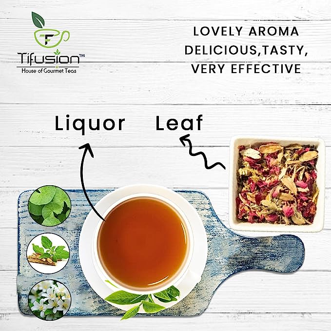 Tifusion Brain Booster Tea - Enhance for Memory, Focus Concertration, Clarity, Retention Power with Brahmi, Ashwagandha, Shankhapushpi, Rosemary, Jasmine - Image 10
