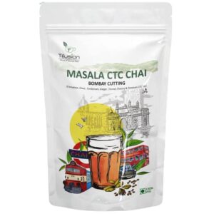 Tifusion Masala Bombay Cutting CTC Tea with Cinnamon Cardamom Clove Ginger Premium CTC Tea Desi Kadha Chai Aromatic (250 Gms)