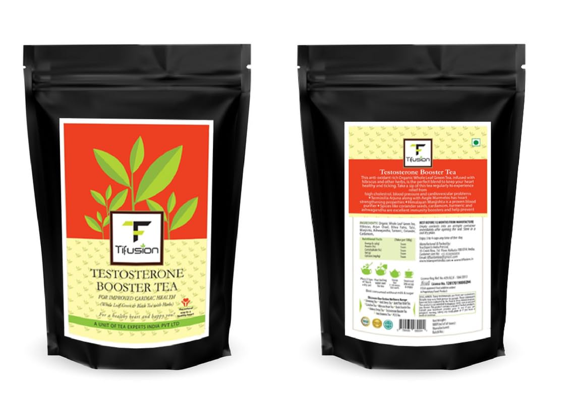 Tifusion Vitality Booster Tea For Men and Women Health With Gokhshuru, Ashwagandha, Safed Musli Natural Herbal Testosterone Booster Tea - Image 1