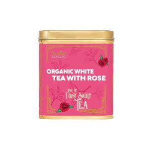 Tifusion Organic White Tea with Rose for Healthy Hair & Glowing Skin With Green World Healthiest Tea Antioxidant Herbal Cooler Tea
