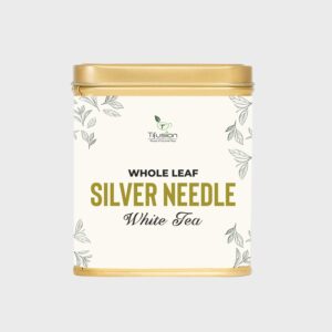 TIFUSION Organic Silver Needle White Tea - Whole Buds from Single Estate Darjeeling - Boost Immunity, Enhance Skin Glow, Aid Digestion & Weight Management - 50g