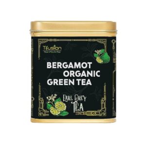 Tifusion Bergamot / Earl Grey Organic Green Tea With Natural Bergamot And 100% Green Whole Leaf For Healthy Teeth And Improves Metabolism | Fruity , Improves Metabolism Best As A Hot Drink Or Iced Cooler