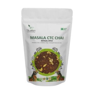 Tifusion Signature Masala CTC chai with Cinnamon Cardamom Clove Ginger Nutmeg Premium CTC Tea Desi Kadha Chai With Long Leaves Bengal Spice