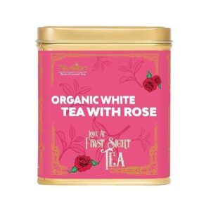 Tifusion Organic White Tea with Rose for Healthy Hair & Glowing Skin With Green World Healthiest Tea Antioxidant Herbal Cooler Tea (20 Tea Bag, 20 Serving Cups)