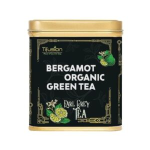 Tifusion Bergamot / Earl Grey Organic Green Tea With Natural Bergamot And 100% Green Whole Leaf For Healthy Teeth And Improves Metabolism | Fruity , Improves Metabolism Best As A Hot Drink Or Iced Cooler