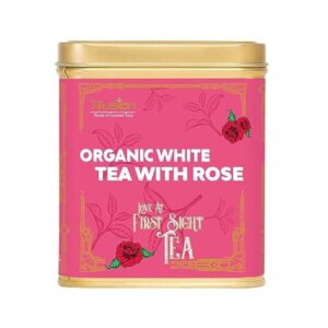 Tifusion Organic White Tea with Rose for Healthy Hair & Glowing Skin With Green World Healthiest Tea Antioxidant Herbal Cooler Tea