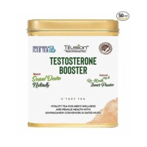 Tifusion Vitality Booster Tea For Men and Women Health With Gokhshuru, Ashwagandha, Safed Musli Natural Herbal Testosterone Booster Tea