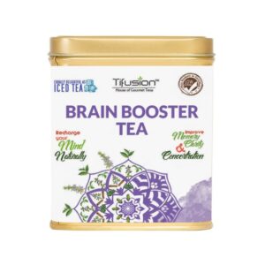 Tifusion Brain Booster Tea - Enhance for Memory, Focus Concertration, Clarity, Retention Power with Brahmi, Ashwagandha, Shankhapushpi, Rosemary, Jasmine
