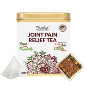 Tifusion Joint Pain Relief Tea with Boswellia, Punarnava, Moringa, Ashwagandha, Giloy | For Reduce Stiffness Helps Strengthen Muscles and Bones 20 Tea Bags (20 Serving Cups)